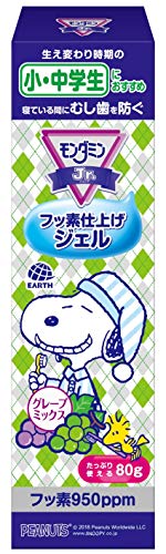 【A商品】 3〜5個セット まとめ買い アース製薬　モンダミンJr.　フッ素仕上げジェル　グレープミックス味　子ども用　80g　薬用