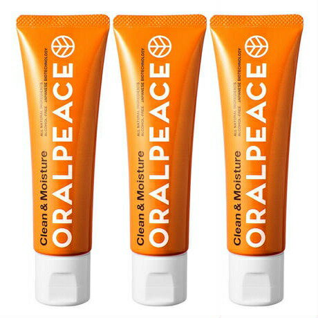 トライフ オーラルピース クリーン&モイスチュア オレンジ 80g × 3歯科専売 歯磨き ハミガキ 歯みがき ドライマウス 口内保湿 ジェル 口腔ケア 乳酸菌 植物性乳酸菌 ネオナイシン-e クリーン