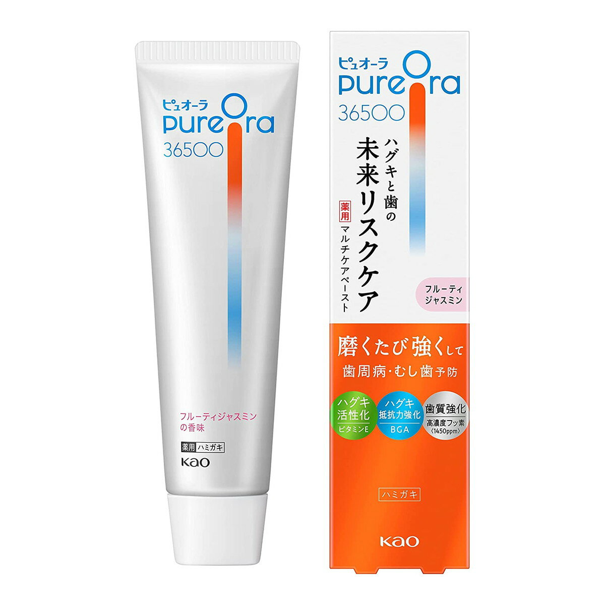 【送料お得・まとめ買い×13個セット】花王 Kao ピュオーラ PureOra 36500 薬用ハミガキ マルチケア ペースト フルーティジャスミン 85g 医薬部外品
