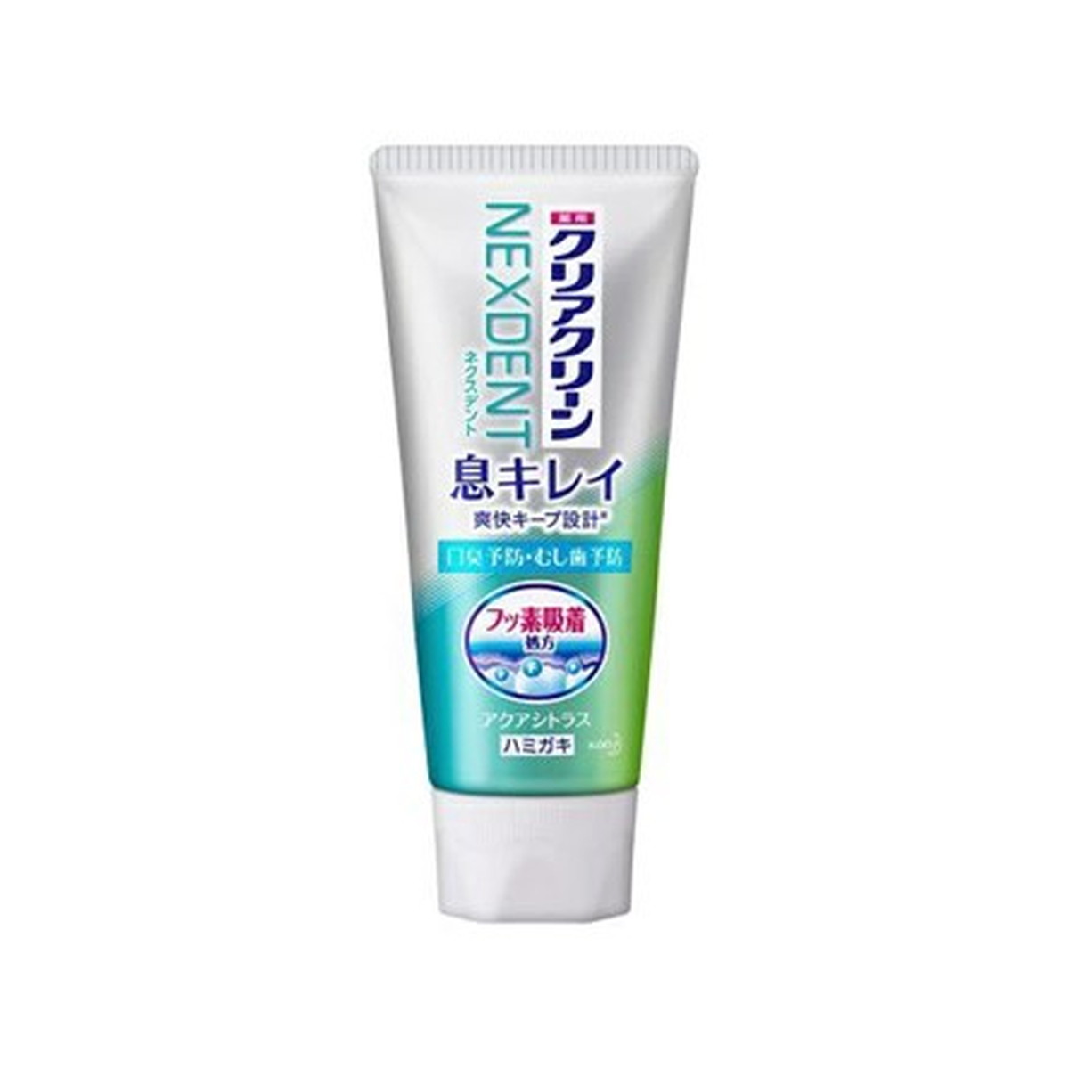 【送料込】花王 薬用 クリアクリーン NEXDENT ネクスデント ホワイト 息キレイ アクアシトラス 110g ハミガキ 1個