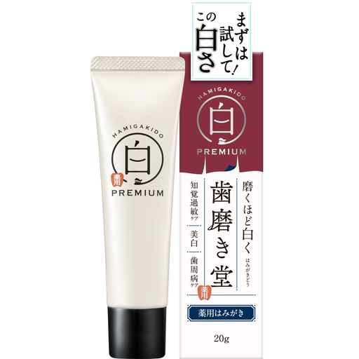 【医薬部外品】ミニサイズ歯磨き堂薬用ホワイトニングペーストプレミアムフレッシュミント味20G歯周病ケア歯磨き粉携帯用