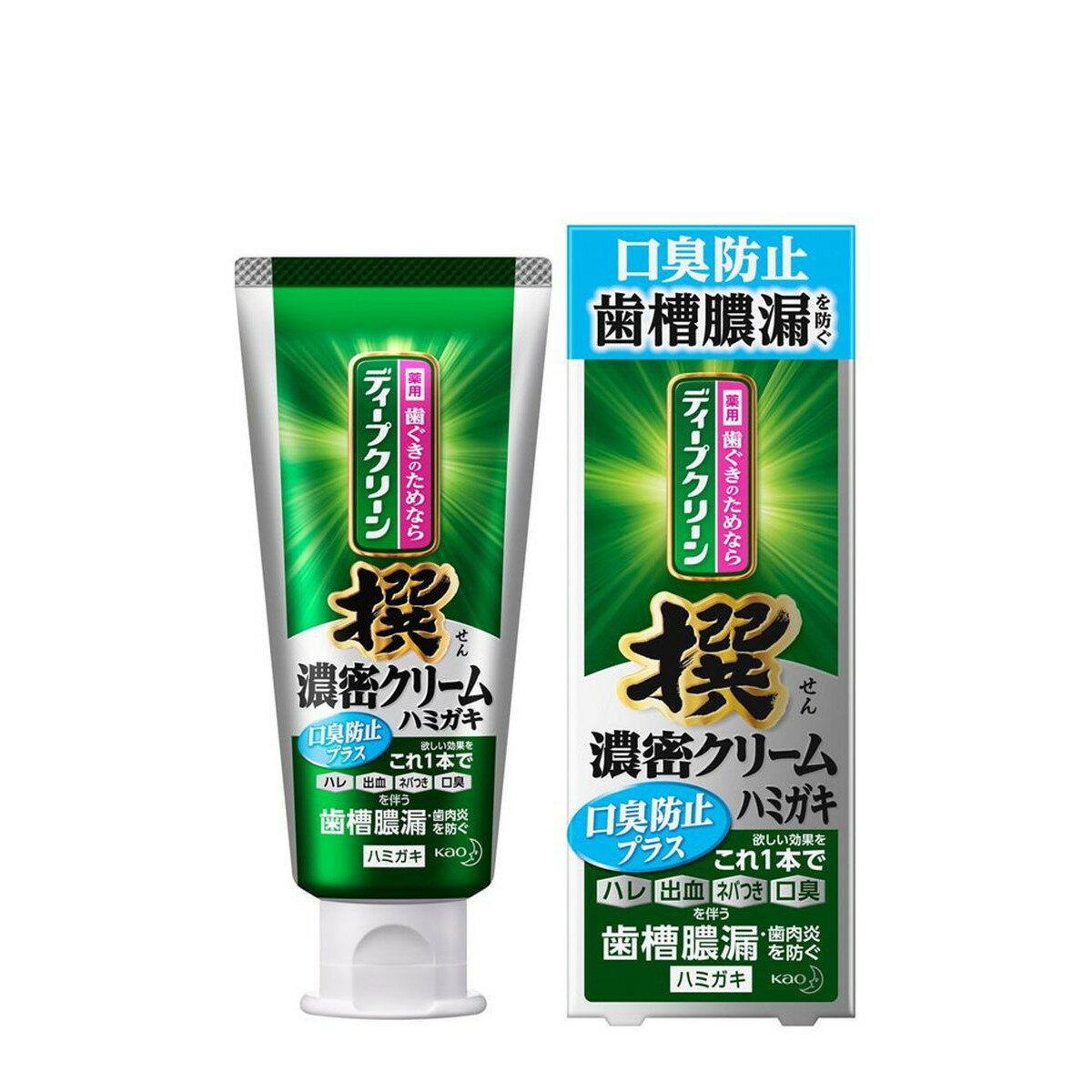 【送料込・まとめ買い×5個セット】花王 ディープクリーン 撰 濃密クリーム 薬用ハミガキ 口臭防止プラス 95g