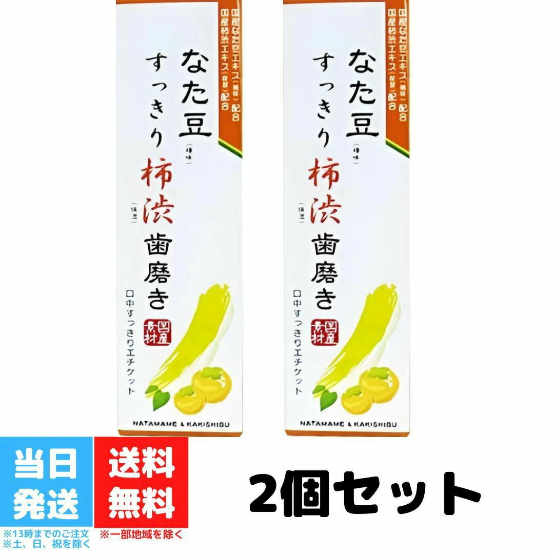 なた豆すっきり柿渋歯磨き粉 120g 口臭 予防 オーラルケア 2個セット 虫歯 ポリフェノール ニオイ 口内浄化 デンタルケア 送料無料