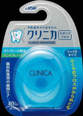 ライオン クリニカ　スポンジフロス　40m ×144個【送料無料】【オーラル】【歯磨き】【歯ブラシ】