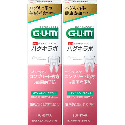 ガム・ハグキラボ デンタルペースト［メディカルハーブミント］85g【2個セット】(4901616012806-2)